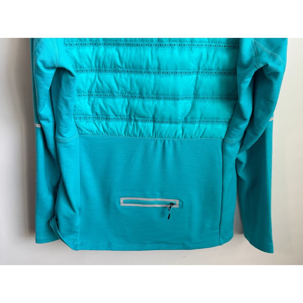 Nike AeroLoft 800 Hybrid Long Sleeve Zip Running Jacket Teal Blue Womens Size XL - Picture 11 of 11